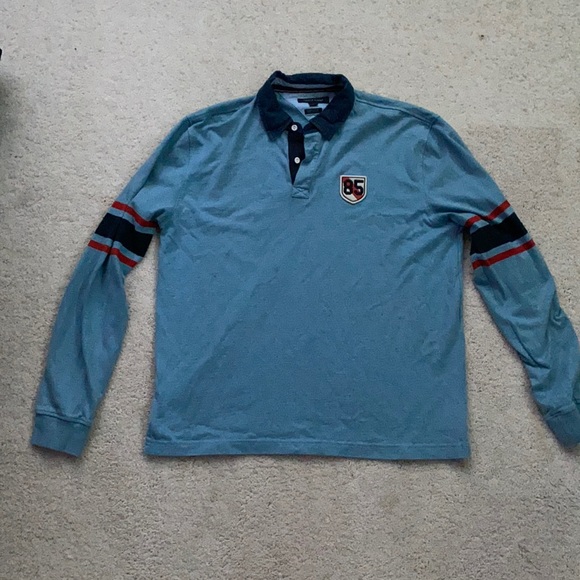 Large Tommy Hilfiger Collared Long Sleeve Shirt - Picture 1 of 4